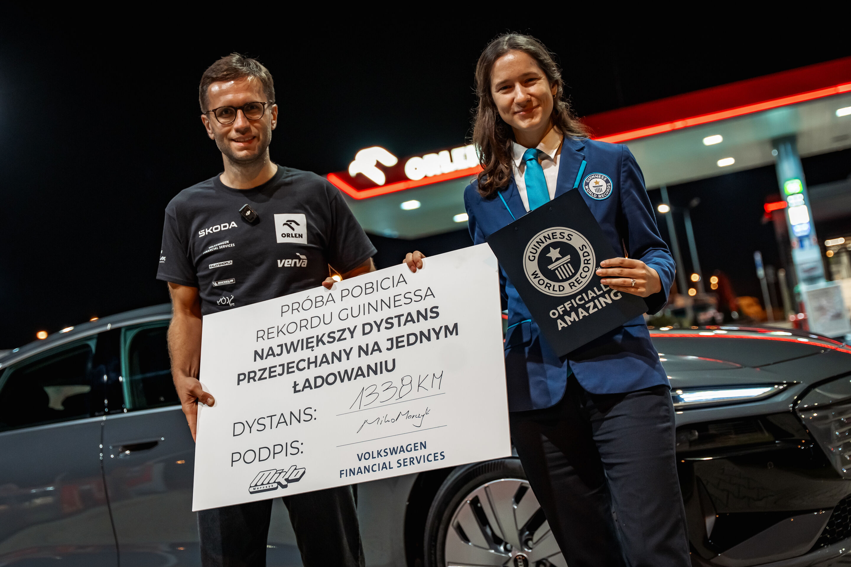 Guinness rekorunu kıran sürücü Miko Marczyk, Audi'nin yayımladığı deneme karesinde