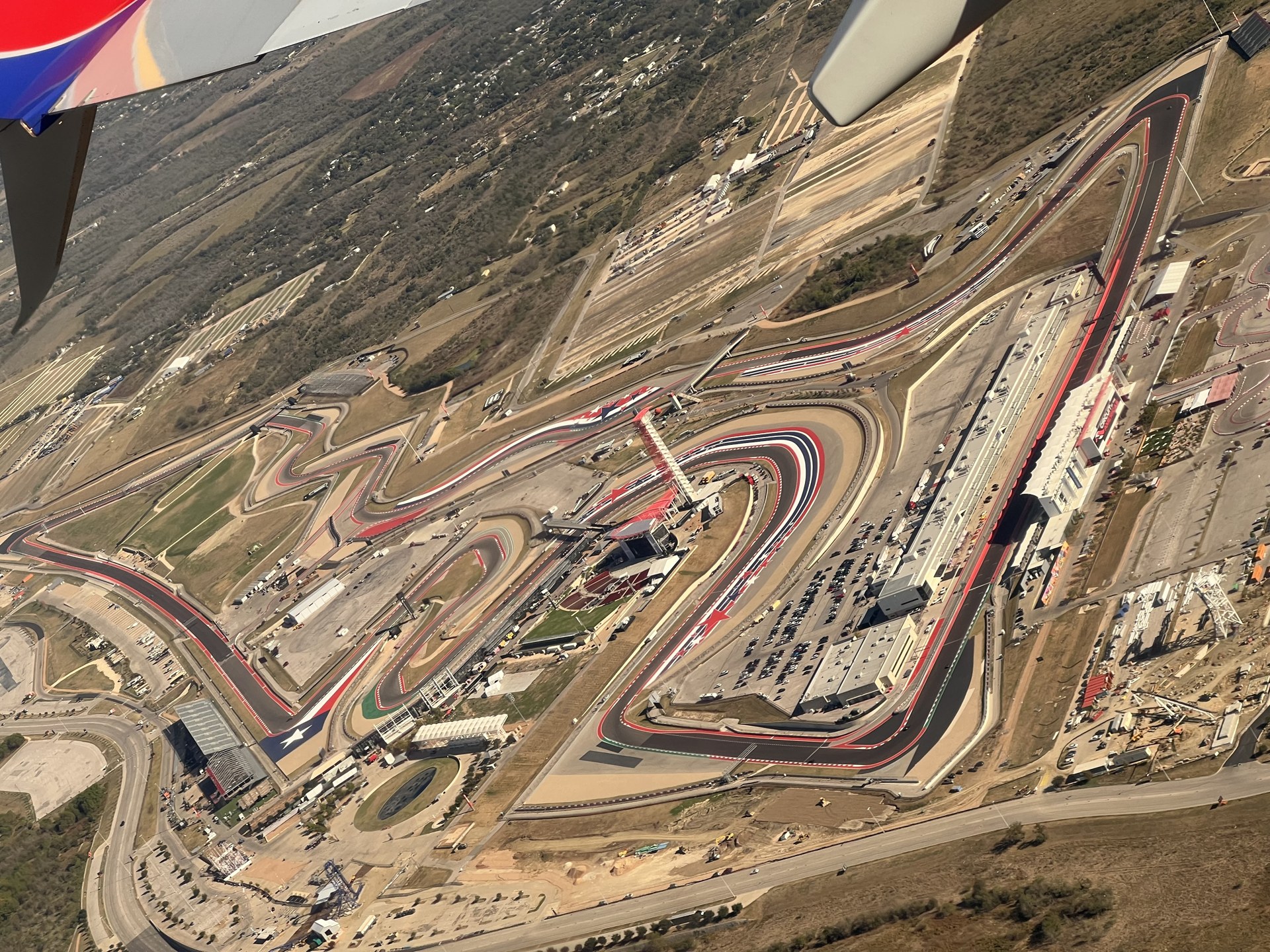 Circuit of The Americas pistinin havadan görünümü