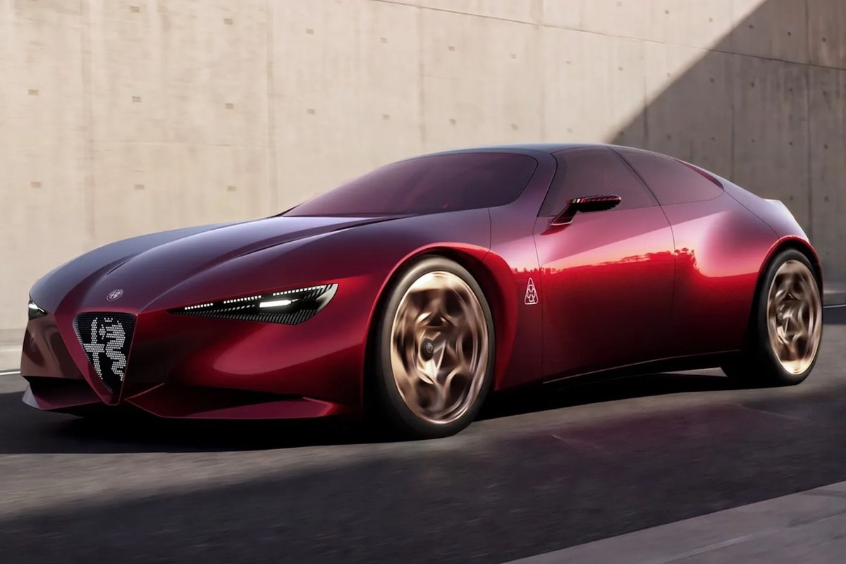 Alfa Romeo Cuorerosso ters açılan arka kapılar ve profil