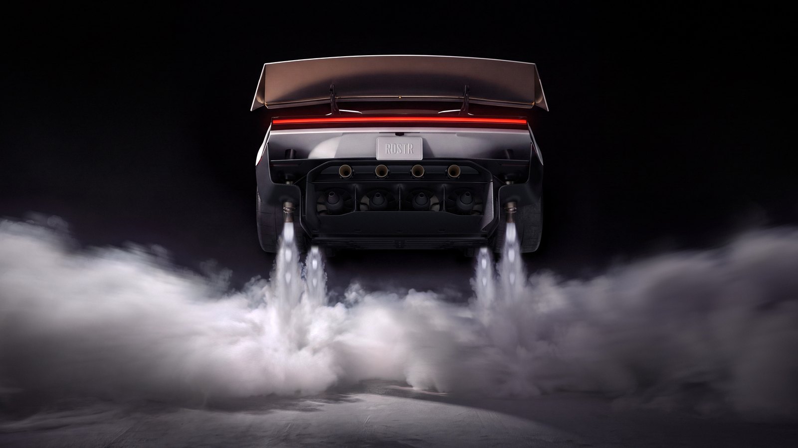 Tesla Roadster'ın arka bölümündeki hava iticileri çalışırken